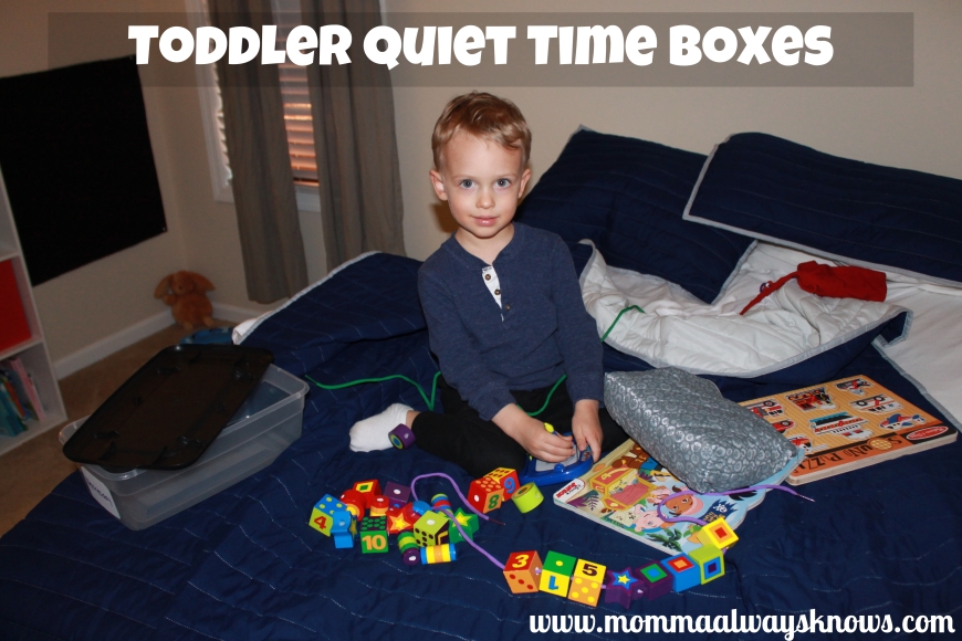Todler Quiet Time Boxes